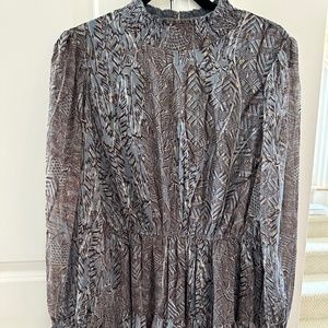 New AQUA Dress - Blue Multicolor - Size Large